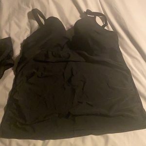 Swim by cacique Black Tankini 40D with bottoms